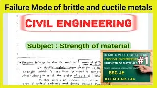 Ductile and brittle | strength of materials | civil engineering leactures | civil engineering notes
