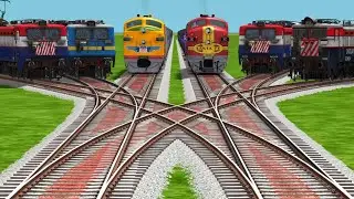 8+ Gaming Trains Crossing At Bumpy Curves Railroad Tracks-Trains Crossing Games -goods wagons