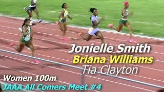 Jonielle Smith Steps Ahead of Tia Clayton, Natasha Morrison and Briana Williams | All Comers Meet #4