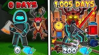 Выживание 1000 дней в Roblox: 99 ночей в лесу
