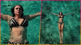 Coronation Street's Brooke Vincent shines in a tiny bikini as she soaks up the sun during an