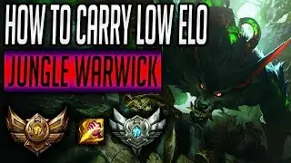 How to Carry Low Elo Ranked - Jungle Warwick - In Game Play by Play - NA Silver