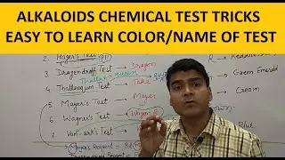 Alkaloid Chemical Test Tricks | MCQ on Phytochemical test of Alkaloids | Tricks of Pharmacognosy