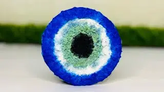 evil eye making with tissue paper | easy crafts with tissue paper roll | Homedecor | felacia