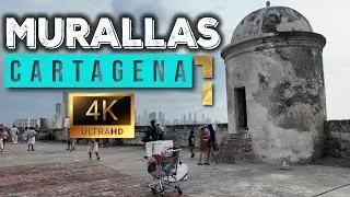Caminando por  las Murallas de Cartagena  Caminhando pelas Muralhas de Cartagena  Walking Tour 4K