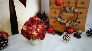 圣诞花艺小课室 | 玫瑰圣诞树 | LED Christmas Tree（ DIY ）