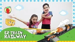Fun with Nisso & Aloush - EZ Play Railway - Toy Train Set- Toyz in a Box