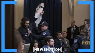 Noem confronted by protesters after leaving House committee hearing | NewsNation Live