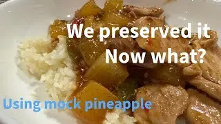 Using what we preserved…pork pepper steak with mock pineapple #zucchini 