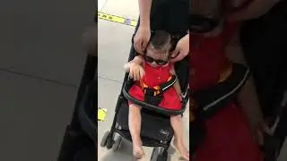 Cute baby wearing sunglasses 🕶 for the first time 👼🏻
