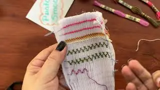 PUNTADAS  PUNTO SMOCK: ZIG ZAG O M