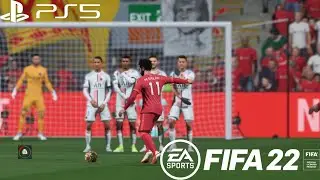 FIFA 22  MO SALAH CURVED FREEKICK |  CONTROL SHOWN - PS5