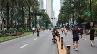 Езда на велосипеде или бег | День без автомобилей на AYALA Avenue