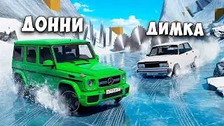 NEW SHOW! WINTER OBSTACLE COURSE in BEAMNG DRIVE!