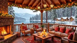 Warm Winter Morning ⛄ Peaceful Piano with Crackling Fireplace & Cozy Ambience for Study & Deep Focus