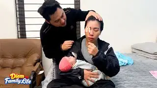 Dad was worried because he didn't know why Mom's eyes were so swollen