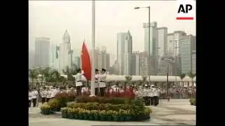 HONG KONG: CHINESE NATIONAL DAY: FLAG RAISING CEREMONY