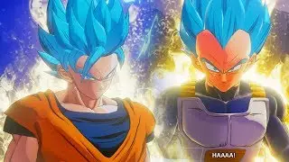 Dragon Ball Z Kakarot - Super Saiyan Blue Goku & Vegeta Gameplay (MODS)