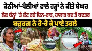 Firozpur Flood News: ਲੋਕ ਬੰਨ੍ਹਾਂ 'ਤੇ ਕੱਟ ਰਹੇ ਦਿਨ-ਰਾਤ, ਹਾਲਾਤ ਬਦ ਤੋਂ ਬਦਤਰ, ਬਜ਼ੁਰਗ ਨੇ ਰੋ-ਰੋ ਕੇ ਪਾਏ ਤਰਲੇ