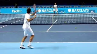 Roger Federer Court Level Tennis Practice