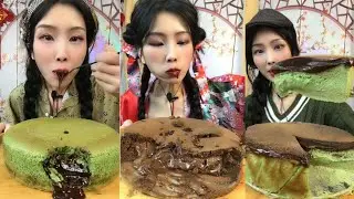 [Kwai Asmr] - Asmr Chocolate Lava Cake Matcha Chocolate Fudge Dessert