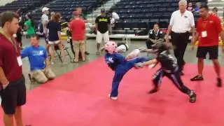 2016 Dixieland Nationals Continuous Sparring girls Intermediate Belt Championship Round Madison