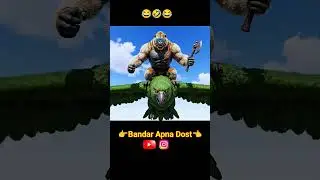 Bandar bhai ka Flight Par Lafra ho gaya Tiger mama aya 🤣😂 Funny monkey video #Bablu #Aivlog #shorts