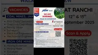 JSW Walk-in-Drive | Coal Mining Vacancy | Metal Mining Vacancy | Mining Jobs | Magical Mining