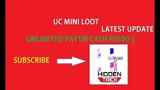 Uc mini loot || latest toady offer || get rs500 in 10 refer only ||