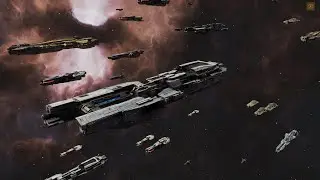 Infinite Lagrange - Ambushed by 2 enemy fleets, a total of 52 Ships. Epic Capital Ship Fleet Action!