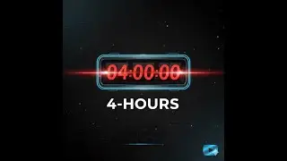 4 Hour Countdown Timer | Soft Ticking Sound | Focus Timer