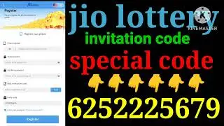 Jio lottery app Jio lottery invite code Jio lottery game I'd create kaise kare Jio lottery bonus