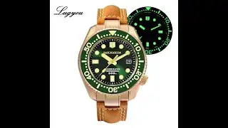 Lugyou San Martin Bronze Diving Men Watch Automatic Ceramic Bezel 300m Water Resistant Sapphire