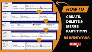 How to Create, Delete & Merge Partitions in Windows | Disk Management Tutorial