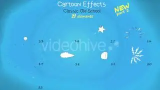 Royalty Free Motion Graphics | Classic Cartoon 2D Effects (21 elements)