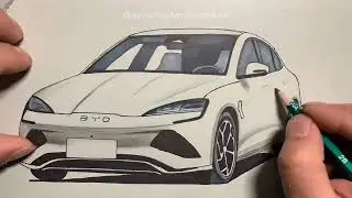 Hand-painted - How to draw BYD Car