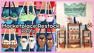 Marketplace Restock Vlog (Part 2) ✨ Crochet Inventory with Me & Chat! 🧶