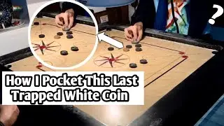 How I Pocket This Last Trapped White Coin 👆🏻 #carromboard #carromking