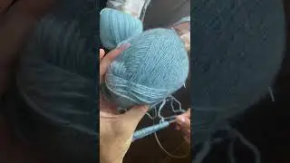 cute blue yarn with glitter. #knitting #yarn