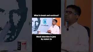 What is break and continue in java? by Ashish Sir 