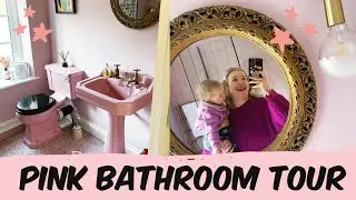 My Pink Bathroom Reveal! feat  Pink Burlington Bathroom toilet + Perrin & Rowe taps