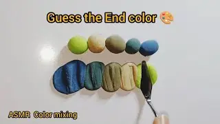Asmr clay color mixing | Guess the end color | #colormixing