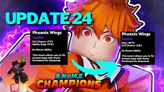 TUDO SOBRE UPDATE 24 ANIME CHAMPIONS