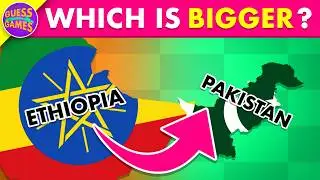 🌍 Which Country&rsquo;s Bigger? Guess Now & Prove Your Skill! Leave Your Answer! 🤔✈️ #quiz #size