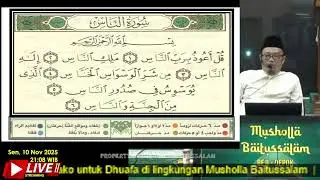 Kelas Tahsin | 10 Nov 2025 | Ust. Mas'ud Mustaqim, M.Pd.I #tahsin #juz30 #tadarus #annashr 