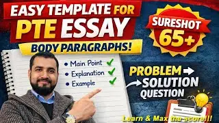 PTE Essay Body Paragraph Easy Template 🔥Sure-Shot 65+ (Problem&ndash;Solution Type)#pte #ptetips Tribikram