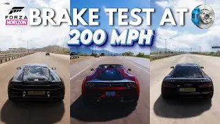 200 MPH Brake Test in Forza Horizon 5 | Audi R8 vs Ferrari vs Lamborghini