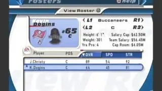 2000-01-Retro NFL Rosters Tampa Bay Buccaneers Team Roster Madden NFL 2001