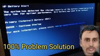 primary internal battery 601 hp laptop fix | how to solve hp battery alert