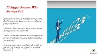 15 Biggest Reasons Why Startups Fail